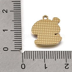 304ステンレススチールエナメルペンダント  イオンプレーティング（ip）  ゴールドカラー  きのこチャーム  15x14x1.4mm  穴：1.4mm&nbsp;SA-CBAA2E4-10E-G