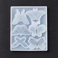 Diyの蝶の飾りのシリコーン金型  レジン型  UVレジン＆エポキシレジンのクラフト作り用  ホワイト  108x88.5x8mm  内径：12~29x38~45mm&nbsp;DIY-E055-20