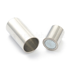 変色しにくい304ステンレススチール製のマグネット留め具と接着端  コラム  ステンレス鋼色  16x7mm  穴：5mm&nbsp;STAS-O148-06D