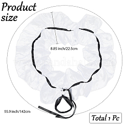 ポリエステル製レディースつけ襟  ネックライントリム  DIYアクセサリー  ホワイト  1420x225x1mm&nbsp;AJEW-WH20048-83B