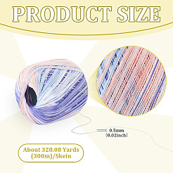 丸綿紐1玉  グラデーションカラー  DIYクラフト用  ラベンダー  0.5mm  約328.08ヤード（300m）/かせ&nbsp;OCOR-TA0004-07L