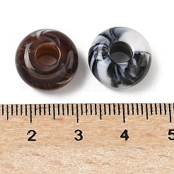 トウトーンアクリルビーズ  天然石風  ロンデル  ミックスカラー  13.5~14x7mm  穴：5mm  約602個/500g&nbsp;OACR-C040-07