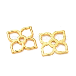 合金ペンダント  花のチャーム  ゴールドカラー  20x20x1.5mm  穴：2.5mm  約1000個/1000g&nbsp;FIND-C094-10G