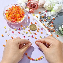 5 スタイル透明アクリルビーズ  双円錐形  ミックスカラー  6x5.5mm  穴：1~1.5mm  100個/カラー&nbsp;TACR-YW0002-04B