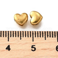 304ステンレススチールビーズ  ハート  イオンプレーティング（ip）  18KGP本金メッキ  5x6x3.5mm  穴：1.8mm&nbsp;STAS-V009-11A-G
