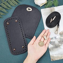 Diypuレザーバッグ作成キット  puレザーバッグボトムを含む  カバー＆ストラップ  合金の留め金  ブラック  171~1274x10~150x3~17mm  穴：5~12mm  5個/セット&nbsp;DIY-WH0308-112B