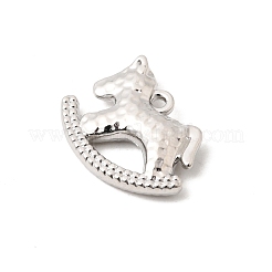 合金ペンダント  馬のチャーム  カドミウムフリー＆ニッケルフリー＆鉛フリー  プラチナ  15x17x4mm  穴：1.2mm&nbsp;FIND-Z120-04P