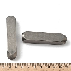 スチールスタンプ  0~9番を含む  ステンレス鋼色  73x15.5x15.5mm  9個/セット&nbsp;AJEW-XCP003-28