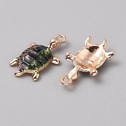 合金エナメルチャーム  カメ  カラフル  24x13.5x4mm  穴：1.8mm&nbsp;FIND-CJC0027-01G-11