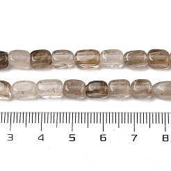 天然石スモーキークォーツビーズ連売り  直方体の  6.5~7.5x4.5~5.5x4.5~5.5mm  穴：1mm  約53個/連  14.88~15.04''（37.8~38.2センチメートル）&nbsp;G-H087-D05-01