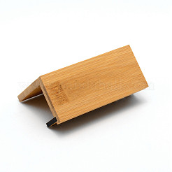 中華風長方形竹名刺入れ  彫刻の波模様の名刺スタンド  ゴールデンロッド  4.5x10x6.5cm&nbsp;DJEW-WH0001-006