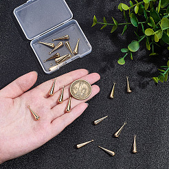 真鍮製ペンダント20個  ティアドロップチャーム  18KGP本金メッキ  23x6mm  穴：1.6mm&nbsp;KK-ME0002-41