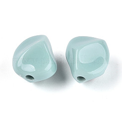不透明なアクリルビーズ  ナゲット  アクア  16.5x15x13.5mm  穴：2.5mm&nbsp;X-MACR-S373-140-A04