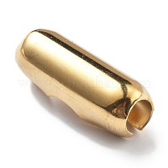 イオンプレーティング（IP）304ステンレススチールボールチェーンコネクター  ゴールドカラー  30x12mm  10mmボールチェーンに適合&nbsp;STAS-F242-04G-G