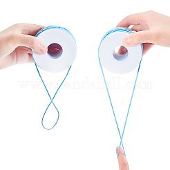 弾性コード  外側のポリエステルとラテックスの芯  空色  2mm  約54.68ヤード（50m）/ロール  1ロール/箱&nbsp;EW-BC0002-03