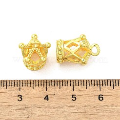 ラックメッキ真鍮舗装クリアキュービックジルコニアペンダント  無鉛の  長持ちメッキ  服  ゴールドカラー  17x12x8mm  穴：2.5mm&nbsp;KK-D100-05G