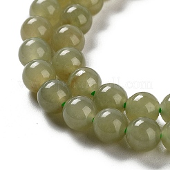 天然ネフライト翡翠/和田翡翠ビーズ連売り  ラウンド  6mm  穴：0.7~0.8mm  約108~109個/連  24.09''~24.61''（61.2~62.5センチメートル）&nbsp;G-NH0005-030D
