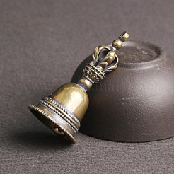 真鍮ドルジェの金剛ビーズ  仏教のジュエリーには  アンティークブロンズ  48.5x28.5mm&nbsp;PW-WG18252-01