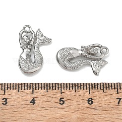 304ステンレスペンダント  人魚のチャーム  ステンレス鋼色  19x12x3mm  穴：1.5mm&nbsp;SA-CBAE5AC-26P