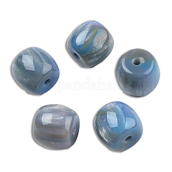樹脂ビーズ  天然石風  バレル  コーンフラワーブルー  8x7mm  穴：1.6mm&nbsp;LS-RESI-N034-10-M13