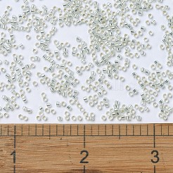 MIYUKIデリカビーズ  シリンダー  日本製シードビーズ  11/0  （db1431)シルバーライニングペールモスグリーン  1.3x1.6mm  穴：0.8mm  約2000PCS /ボトル  10 G /ボトル&nbsp;SEED-JP0008-DB1431