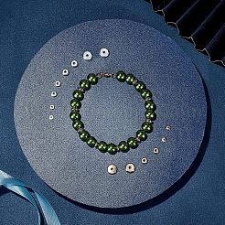 48個8スタイル304ステンレススチールスペーサービーズ  フラットラウンド  ゴールデン·ステンレス鋼色  4~8x1.2~2.5mm  穴：1.2~1.8mm  6個/スタイル&nbsp;STAS-UN0030-33