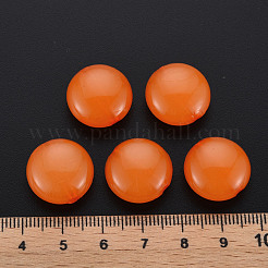 模造ゼリーアクリルビーズ  フラットラウンド  チョコレート  17x9.5mm  穴：2mm  約316個/500g&nbsp;MACR-S373-86-E05