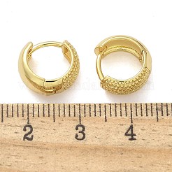 真鍮製フープピアス  ラックめっき  長持ちメッキ  鉛フリー＆カドミウムフリー  18KGP本金メッキ  11.5x5.5mm&nbsp;EJEW-F359-10G-03