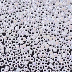 MIYUKIデリカビーズ小  シリンダー  日本製シードビーズ  15/0  （dbs0202)ホワイトパールab  1.1x1.3mm  穴：0.7mm  約35000PCS /ボトル  10 G /ボトル&nbsp;SEED-JP0008-DBS0202