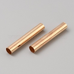 50個の真鍮チューブビーズ  ライトゴールド  29.5~30x5mm  穴：4mm&nbsp;KK-WH0001-23KCG