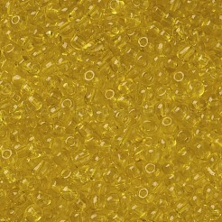 ガラスシードビーズ  トランスペアレント  ラウンド  きいろ  8/0  3mm  穴：1mm  約10000ビーズ/ポンド&nbsp;SEED-A004-3mm-10