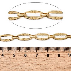 304ステンレススチールダップチェーン  溶接されていない  イオンプレーティング（ip）  20KGP本金メッキ  13.5x6.5x1.3mm&nbsp;CHS-Z007-19G