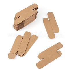 折り畳み式のクラフト紙製口紅箱  長方形  淡い茶色  完成品：2.75x2.65x5.7cm&nbsp;CON-TAC0128-001C