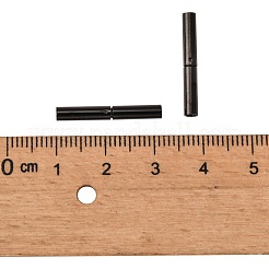 304ステンレススチール製バヨネット留め具  コラム  ガンメタ色  21x3mm  穴：2mm&nbsp;STAS-L134-04B