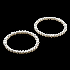 Abs模造パールコネクタチャーム  リングリンク  ホワイト  48x5mm&nbsp;OACR-K001-30A
