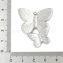 304ステンレスペンダント  蝶  ステンレス鋼色  37x32x3mm  穴：1.8mm&nbsp;STAS-L293-15B-P