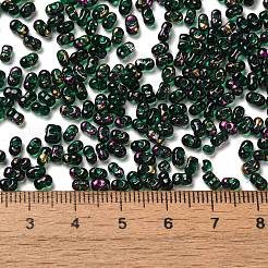 塗装ガラスシードビーズスプレー  ピーナッツ  蘭  4~5x2~2.5x2~2.5mm  穴：0.8~0.9mm  約8500個/ポンド&nbsp;SEED-F005-10A-05