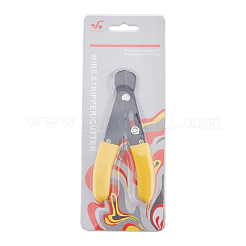 鉄製ジュエリー圧着ペンチ  ラバーハンドルカバー付き  ペンチを切る  プラチナ  100x148x11mm&nbsp;TOOL-WH0122-11P