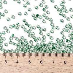 TOHOラウンドシードビーズ  日本製シードビーズ  （343)つのクリスタルで裏打ちされた翡翠  8/0  3mm  穴：1mm  約10000個/ポンド&nbsp;SEED-TR08-0343