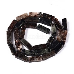 天然な黒雲母ビーズ連売り  直方体の  13~13.5x4~5x4~5mm  穴：1~1.2mm  約30個/連  15.16~15.35'''（38.5~39センチメートル）&nbsp;G-T141-103