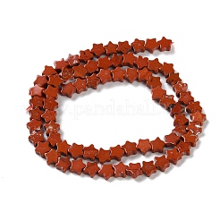 天然石レッドジャスパービーズ連売り  スター  6x6x2.5mm  穴：0.7mm  約71~73個/連  14.37''~14.96''（36.5~38センチメートル）&nbsp;G-G085-B56-02