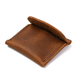 長方形PUレザーリングバッグ  リング包装用のジュエリー収納ポーチ  コーヒー  5.8x6.05x1.1cm&nbsp;ABAG-WH0047-01C
