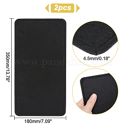 フェルトインサートバッグボトム  クッションパッド  長方形  ブラック  35x18x0.45cm&nbsp;LS-DIY-WH0308-167C-04