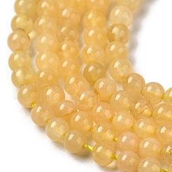 天然石トパーズ翡翠ビーズ連売り  ラウンド  3~3.5mm  穴：0.7mm  約57~64個/連  7.48''~7.68''（19~19.5センチメートル）&nbsp;G-Z116-A11-3mm
