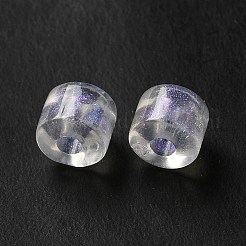 透明なアクリルビーズ  銀粉末と  コラム  透明  6.5x5.5mm  穴：2mm  約2800個/500g&nbsp;OACR-L013-019