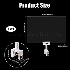 長方形アクリルタグサインラベルホルダー  プラスチッククリップ付き値札  小売用品  透明  21x29.9x0.3cm&nbsp;AJEW-WH0609-177