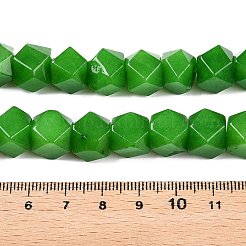 天然石マレーシアジェイドビーズ連売り  多面カットキューブ  染め  10~11x10~11x9.5~11mm  穴：0.9mm  約20個/連  8.27''（21センチメートル）&nbsp;G-T138-36