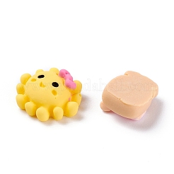 オペーク樹脂カボション  太陽とボトル  ミックスカラー  日：14x15.5x6mm  ボトル：13x10x5mm&nbsp;X-RESI-Z001-35