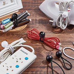 ボールバンジー  コードを結ぶ  タープ用  キャノピーシェルター  壁パイプ  ブラック  36個/セット&nbsp;OCOR-NB0001-22B