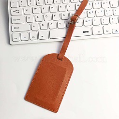 カットホロー 4個 PUレザー ラゲッジタグ  鉄のクラスプ付  旅行IDラベル  スーツケース名札  シエナ  111x70mm&nbsp;OFST-CL0001-01B-02